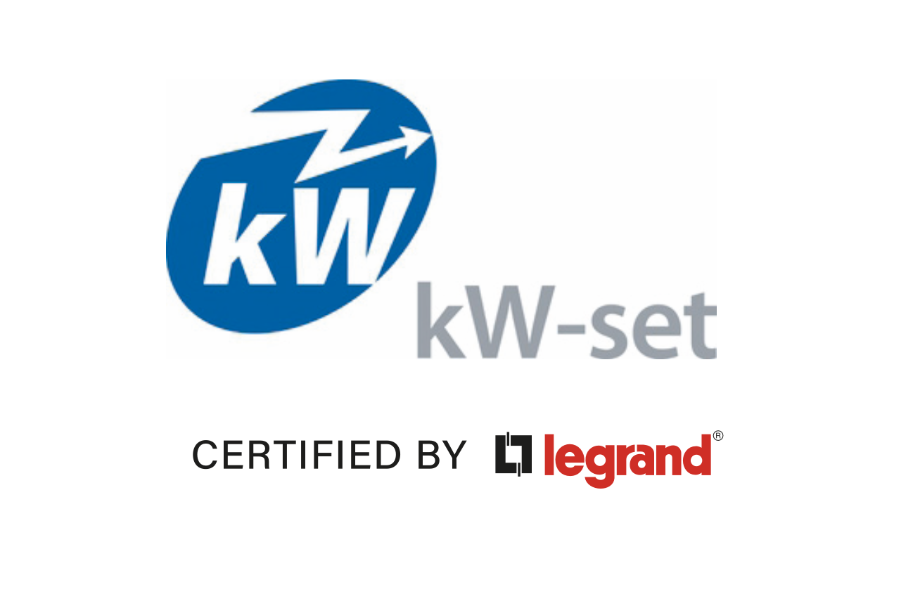 Partner logo of kW-set, certified by Legrand.